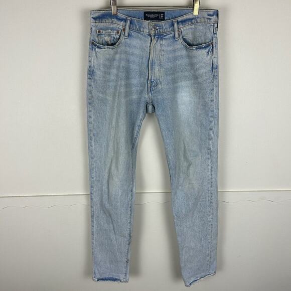Abercrombie and Fitch 90s Slim Light Wash Men’s Jeans 34 x 32 - Picture 2 of 5